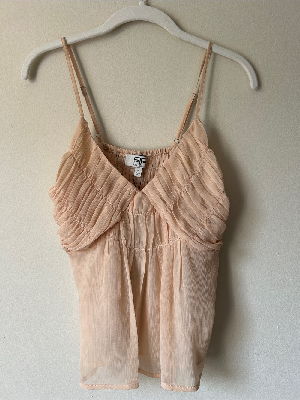 Robert Rodriguez Champagne Vickie Ruched Cami